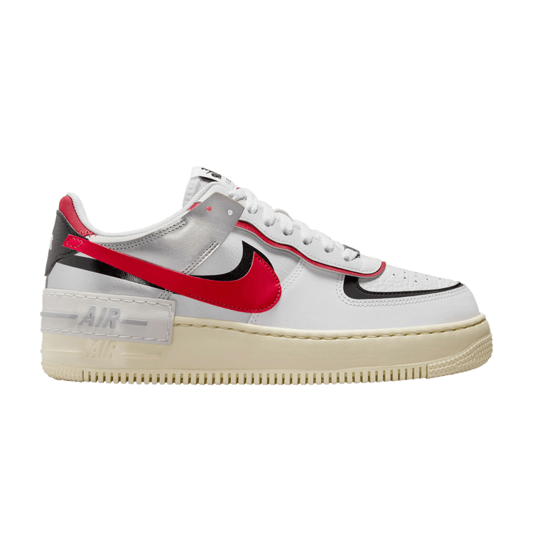 Nike Air Force 1 Low Shadow White Silver Gym Red (Women's)