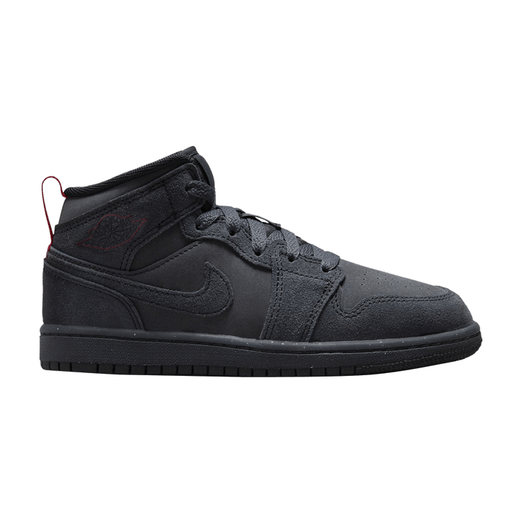 Jordan 1 Mid SE Craft Dark Smoke Grey Varsity Red Black (PS)