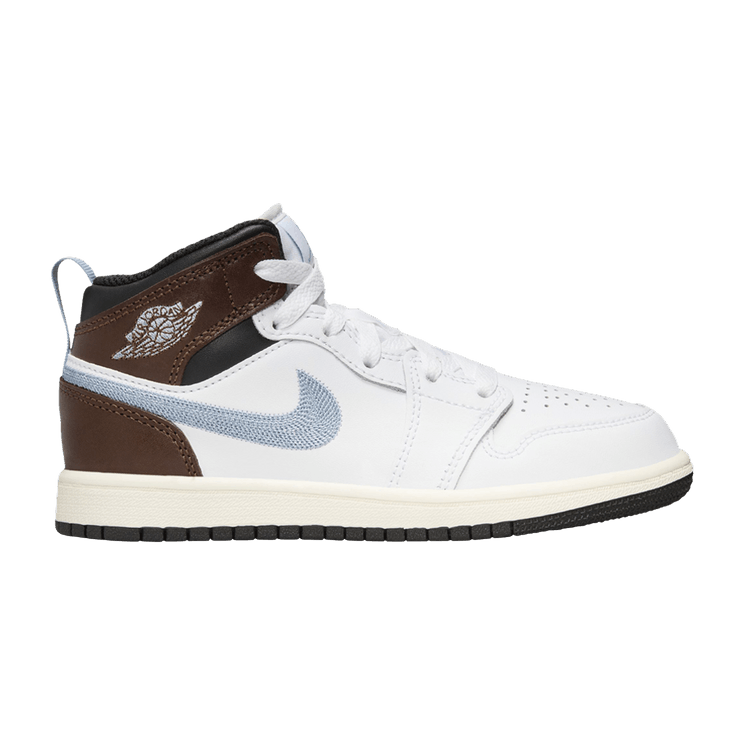 Jordan 1 Mid SE White Black Sail Blue Grey (PS)