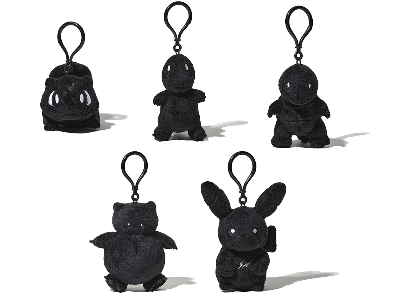 Fragment x Pokemon Thunderbolt Project Mascot Keychain (Set of 5) Black