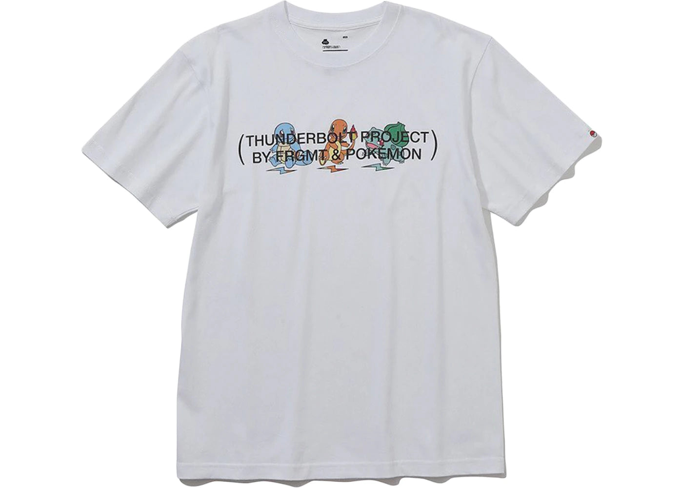 Fragment x Pokemon Thunderbolt Project Squirtle Charmander Bulbasaur Tee White