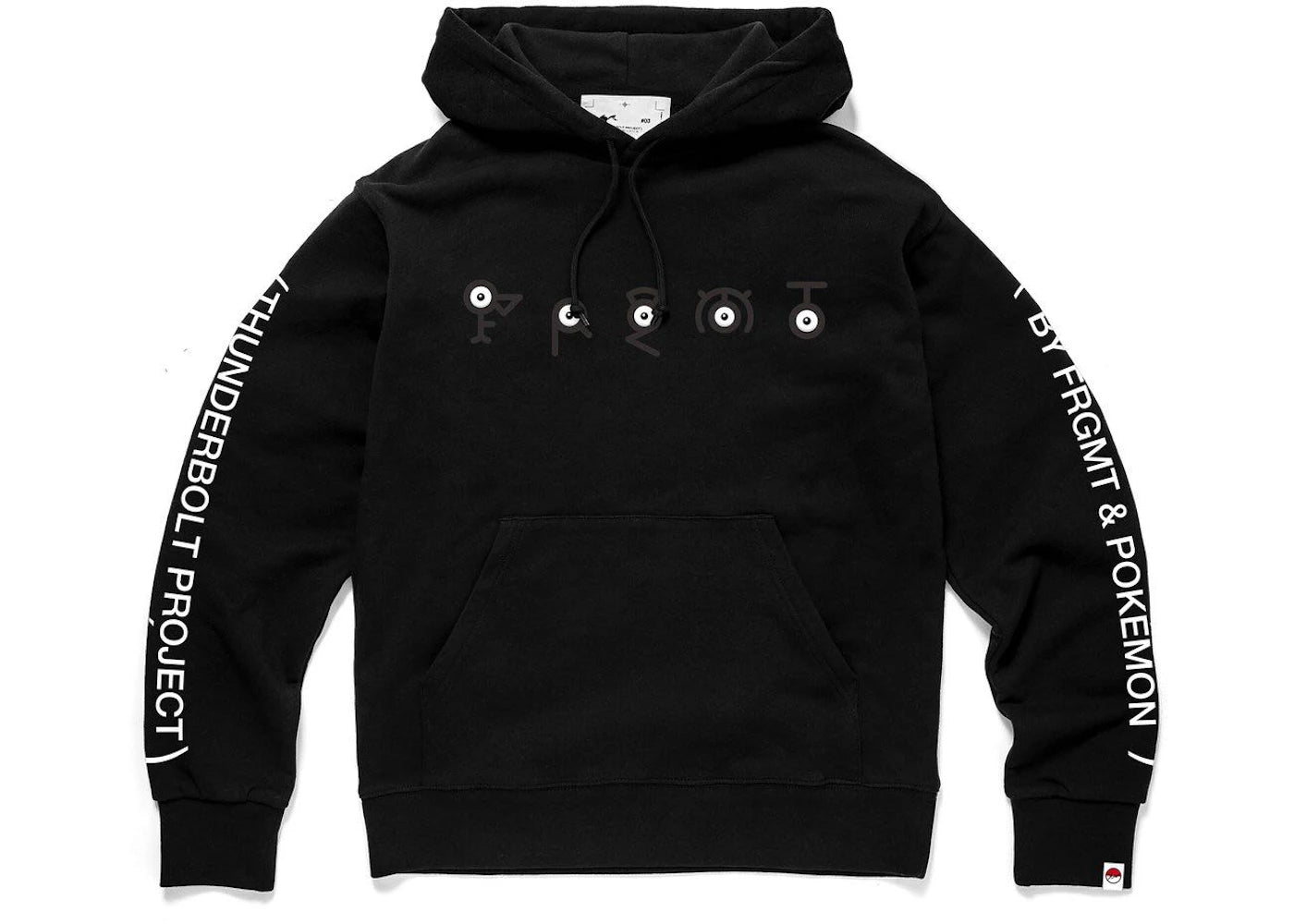 FRGMT x Pokemon Unown Hoodie Black