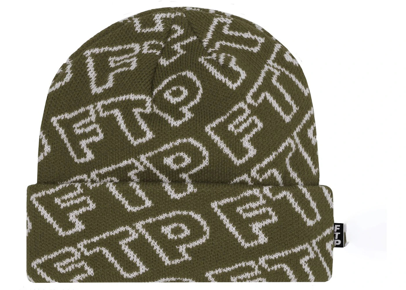 FTP All Over Outline Logo Beanie Olive