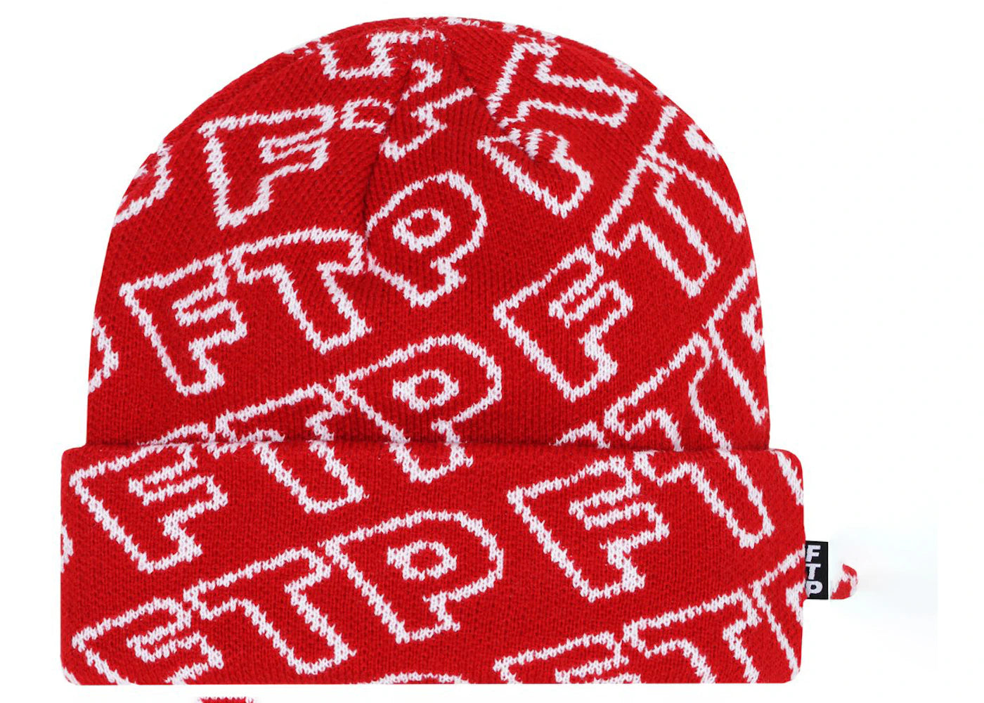 FTP All Over Outline Logo Beanie Red