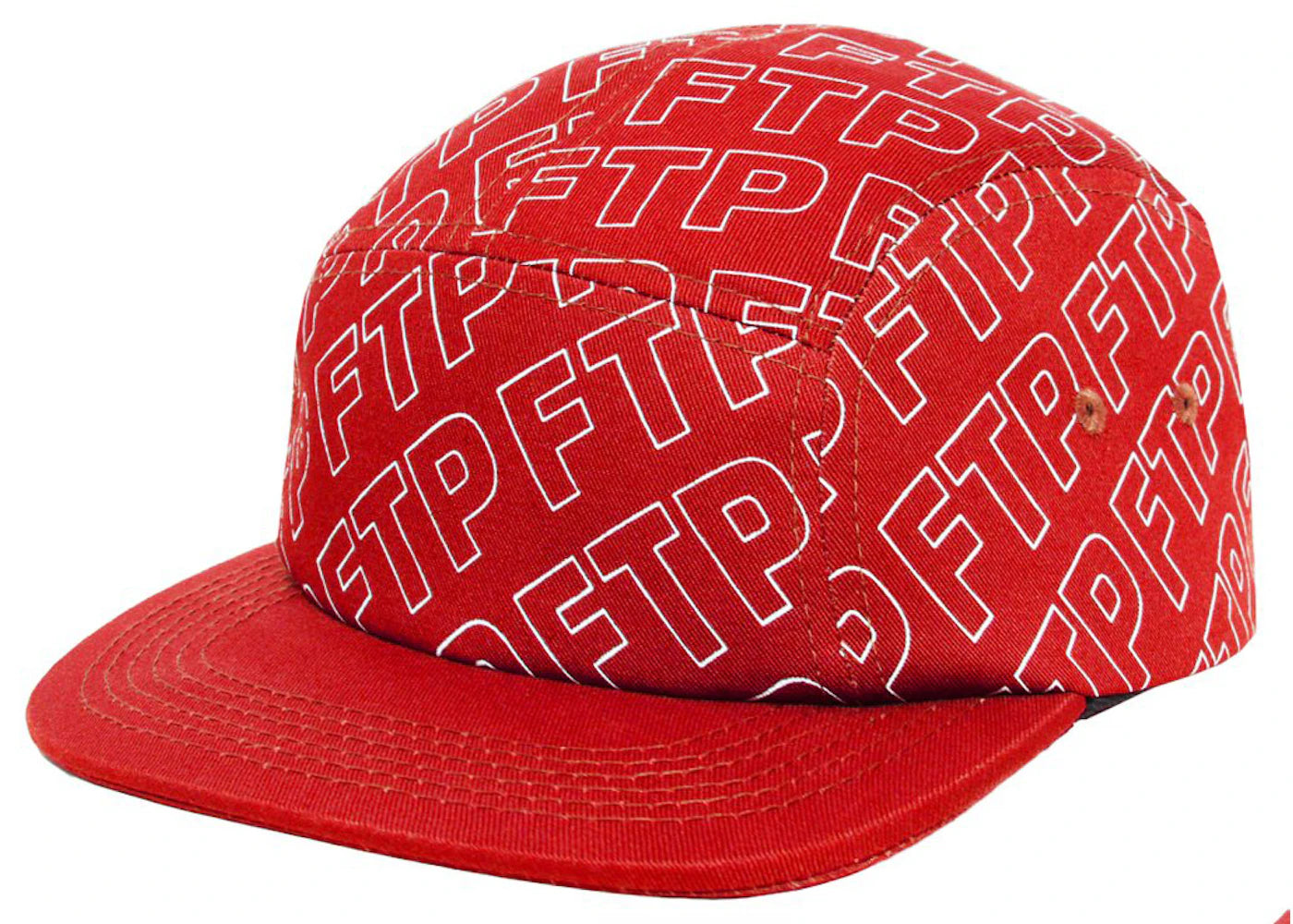 FTP All Over Outline Logo Camp Hat Red – Side Kicks