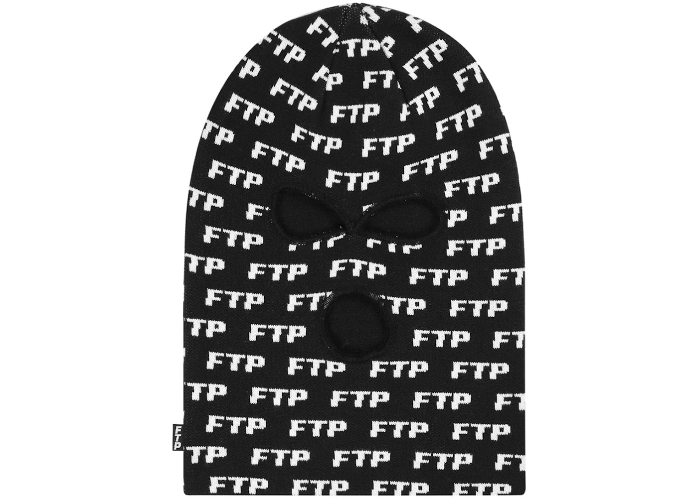 FTP Allover Logo Ski Mask Black