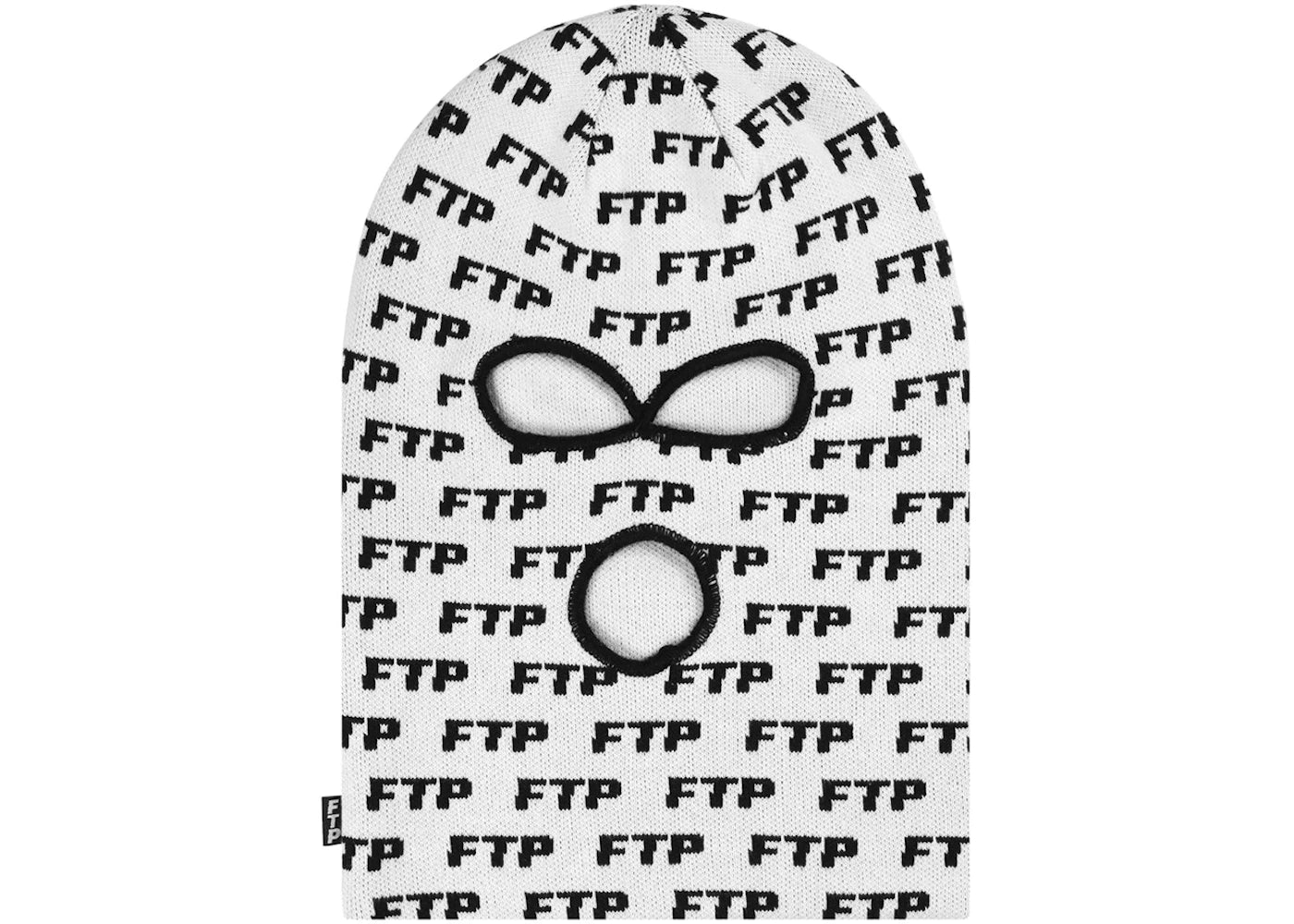 FTP Allover Logo Ski Mask White