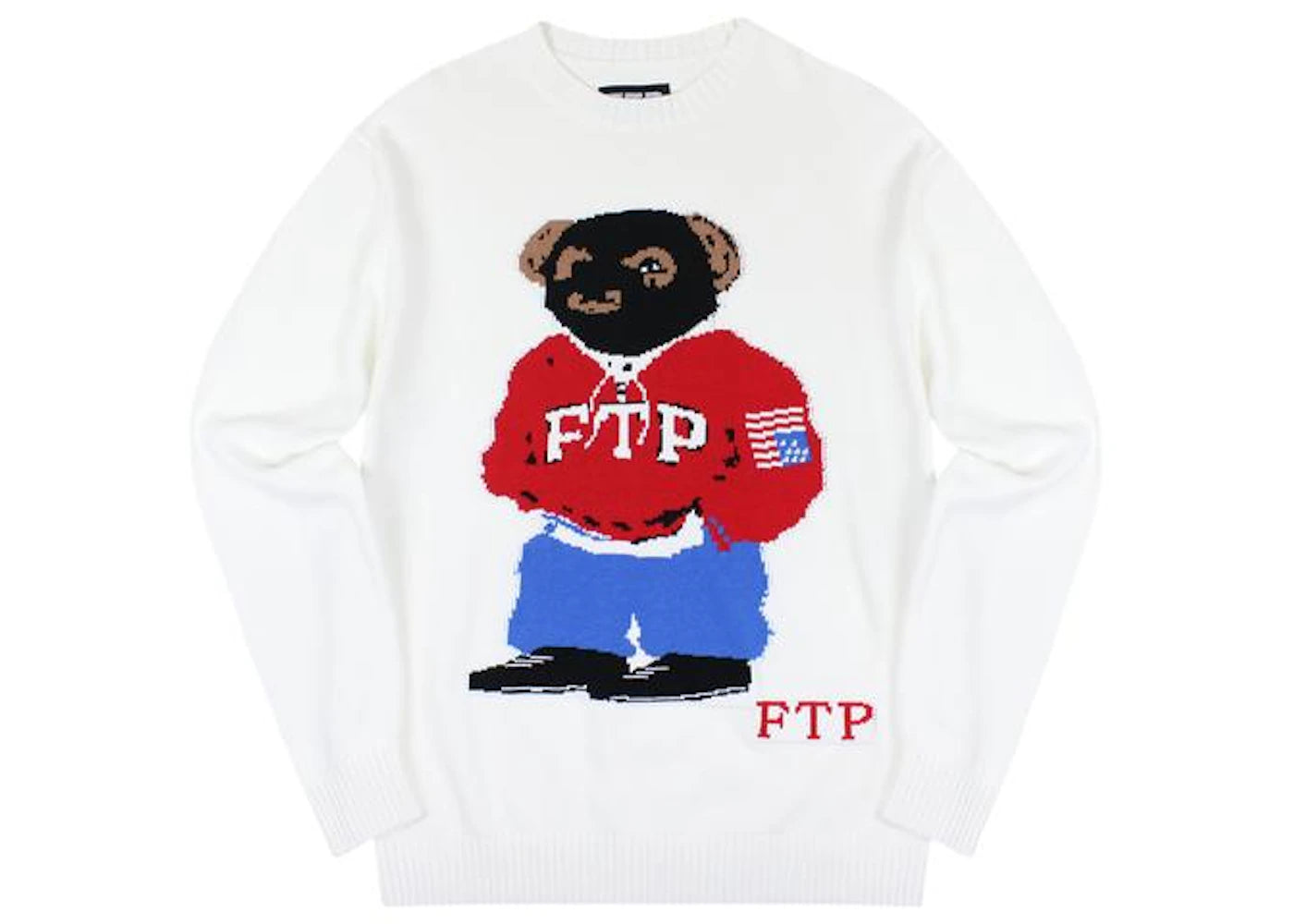 FTP Bear Knit Sweater White