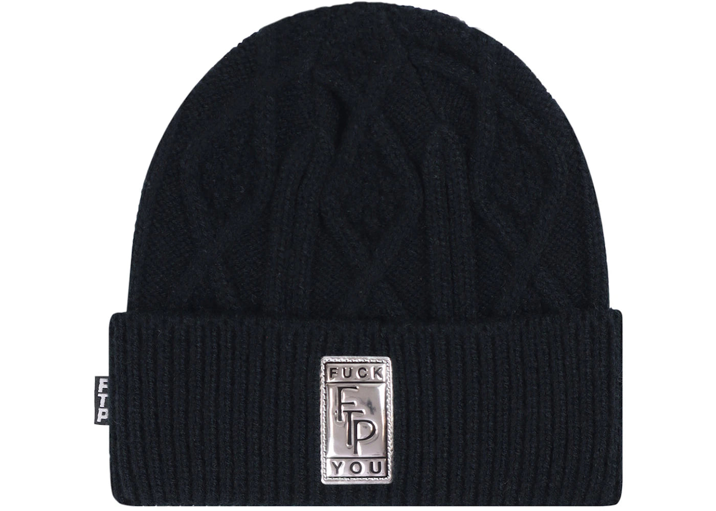 FTP Big Body Cable Knit Beanie Black