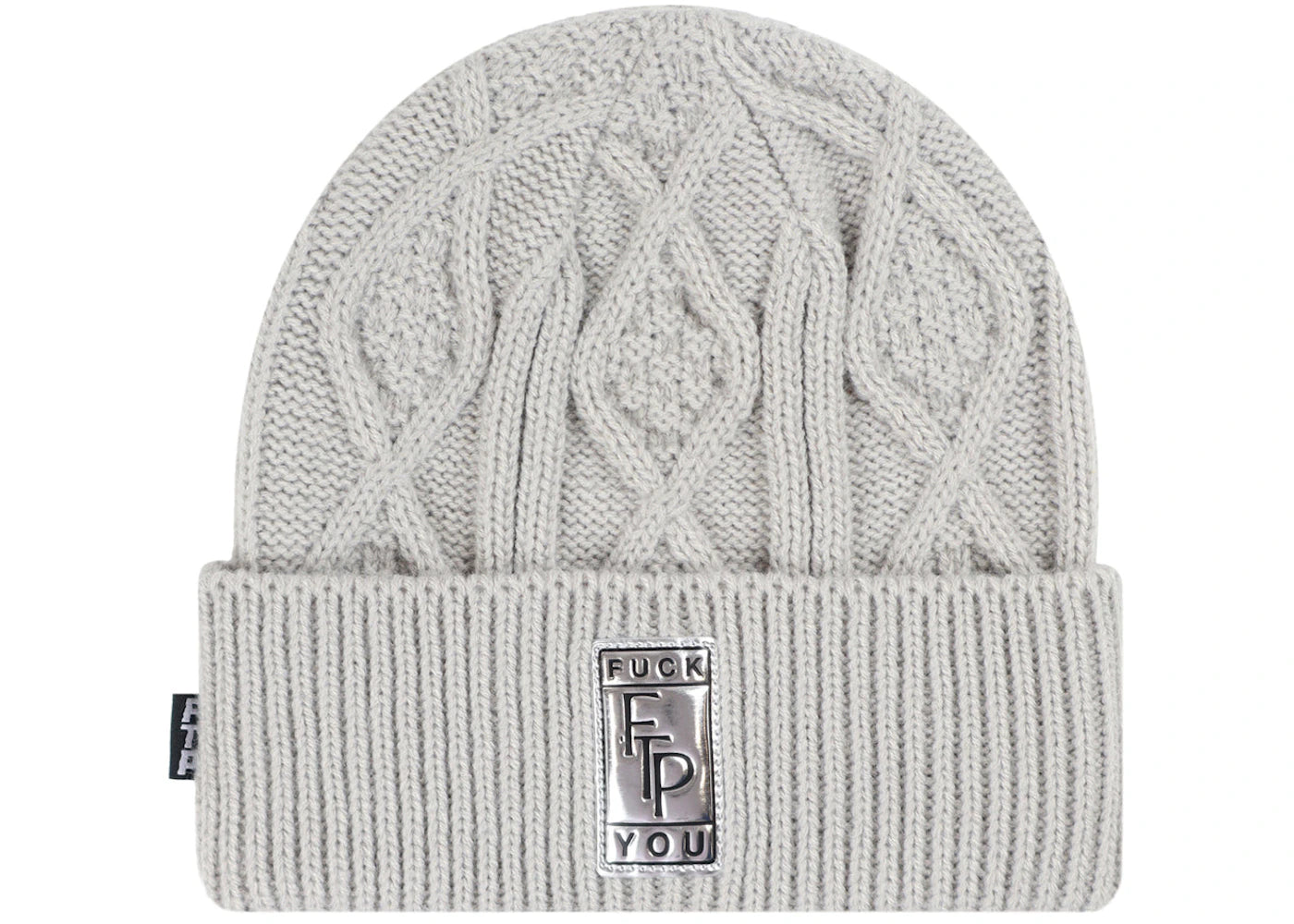 FTP Big Body Cable Knit Beanie Heather Grey