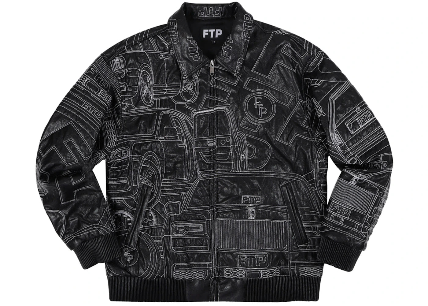 FTP Big Body Leather Jacket Black