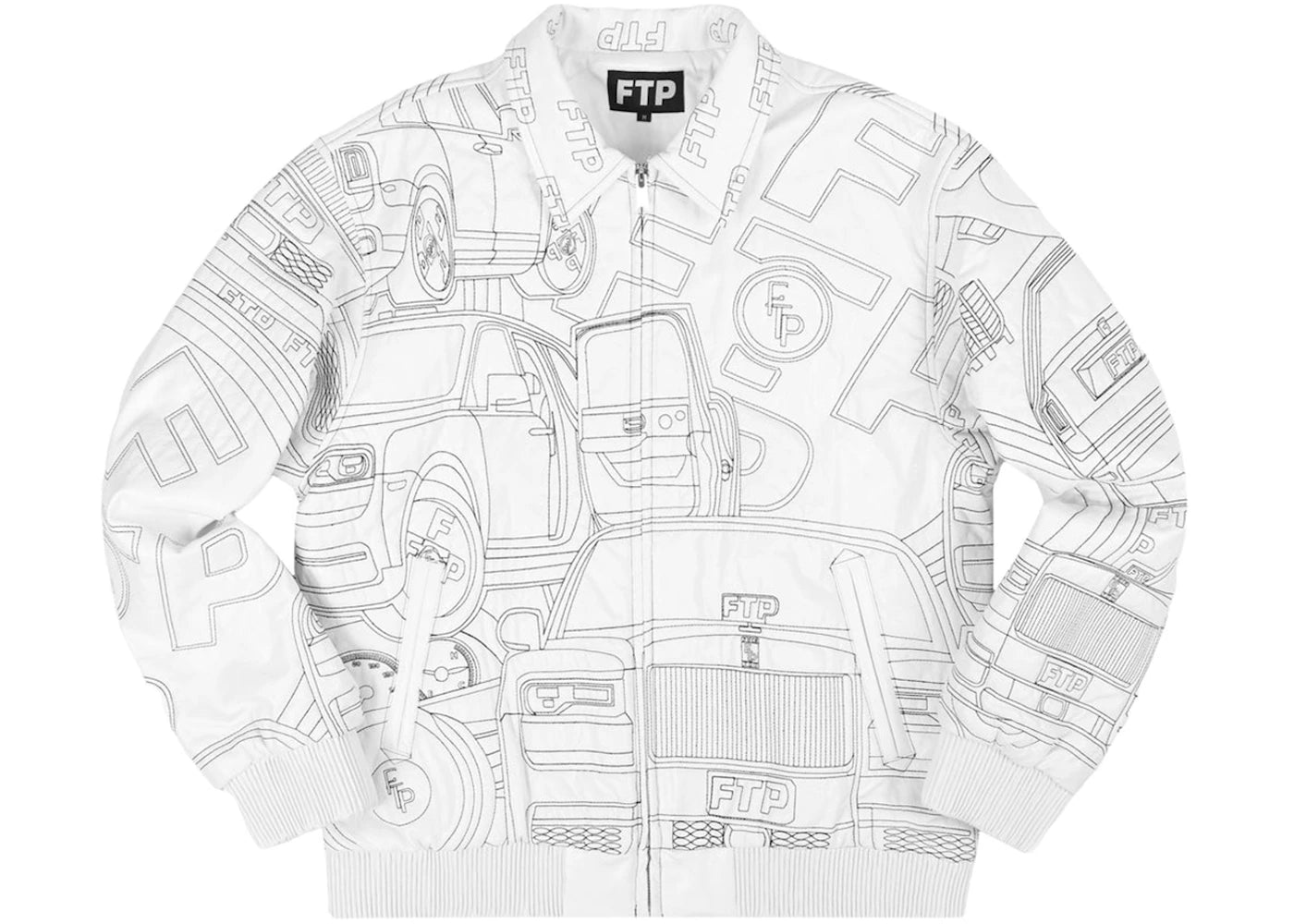 FTP Big Body Leather Jacket White