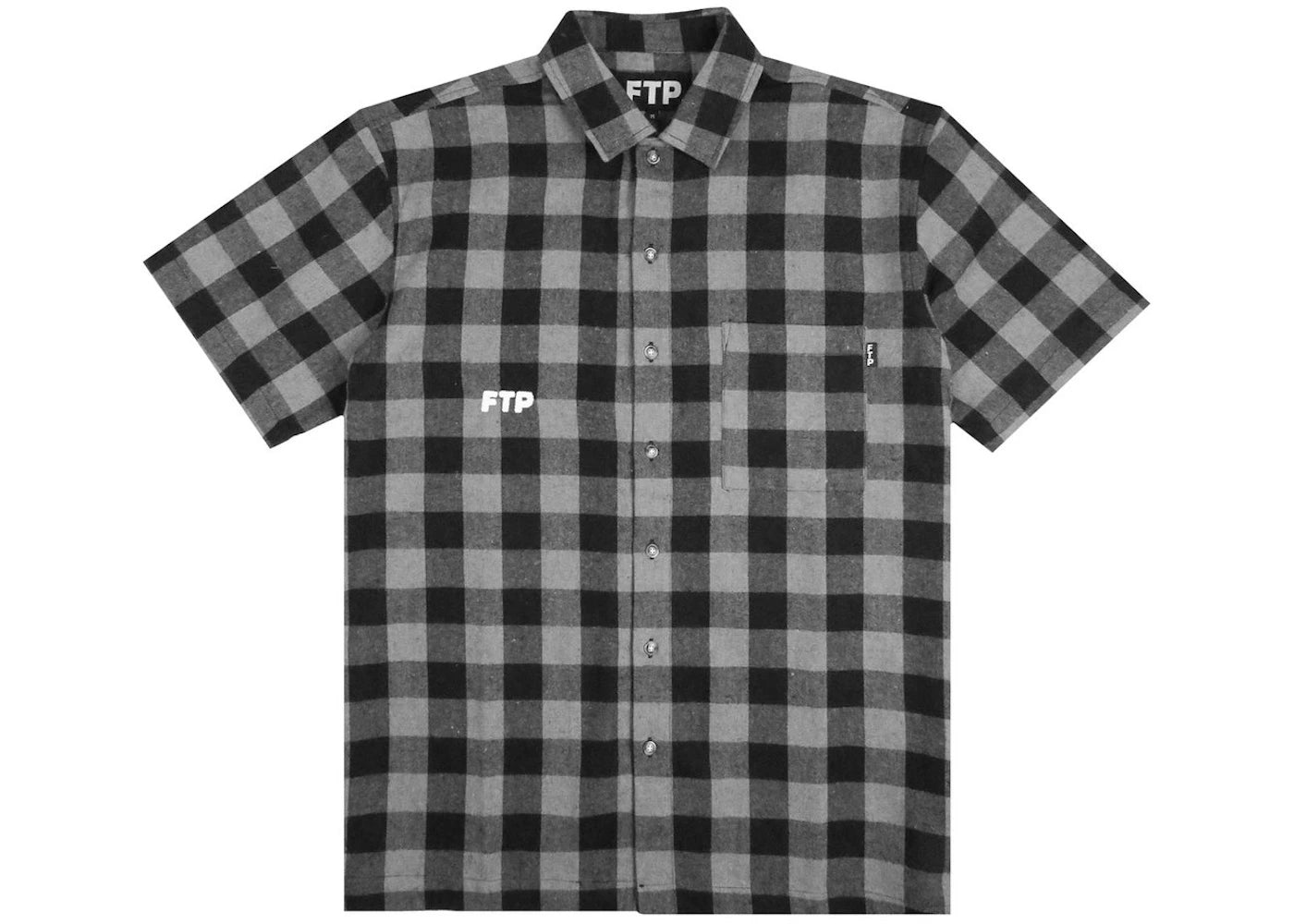 FTP Buffalo Plaid Button Up Black