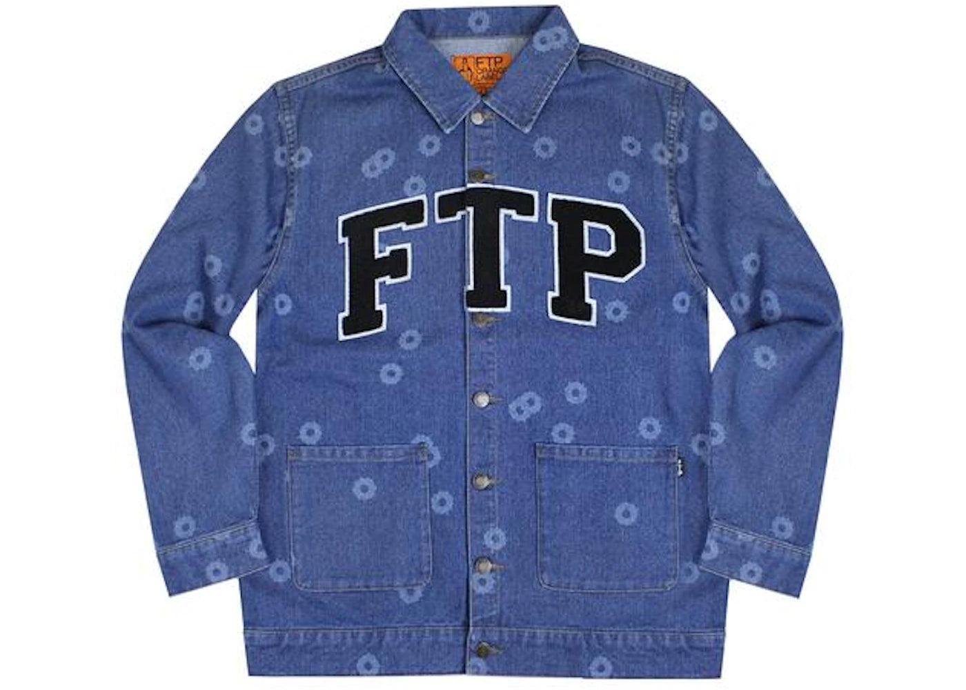 FTP Bullet Hole Denim Jacket Washed Indigo