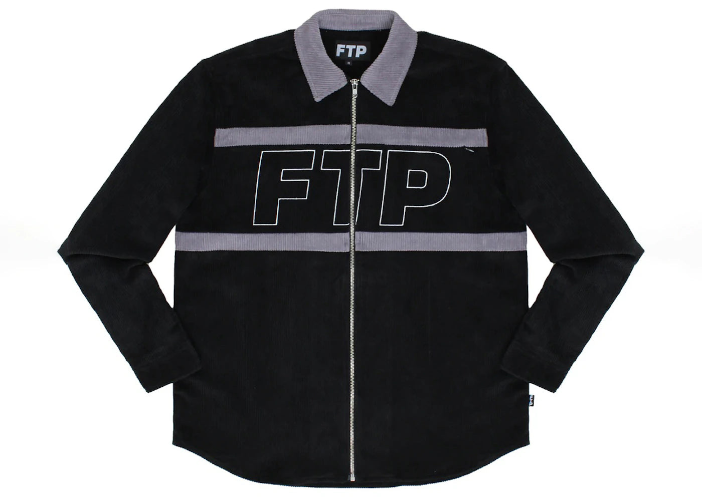 FTP Corduroy Logo Zip Up Black