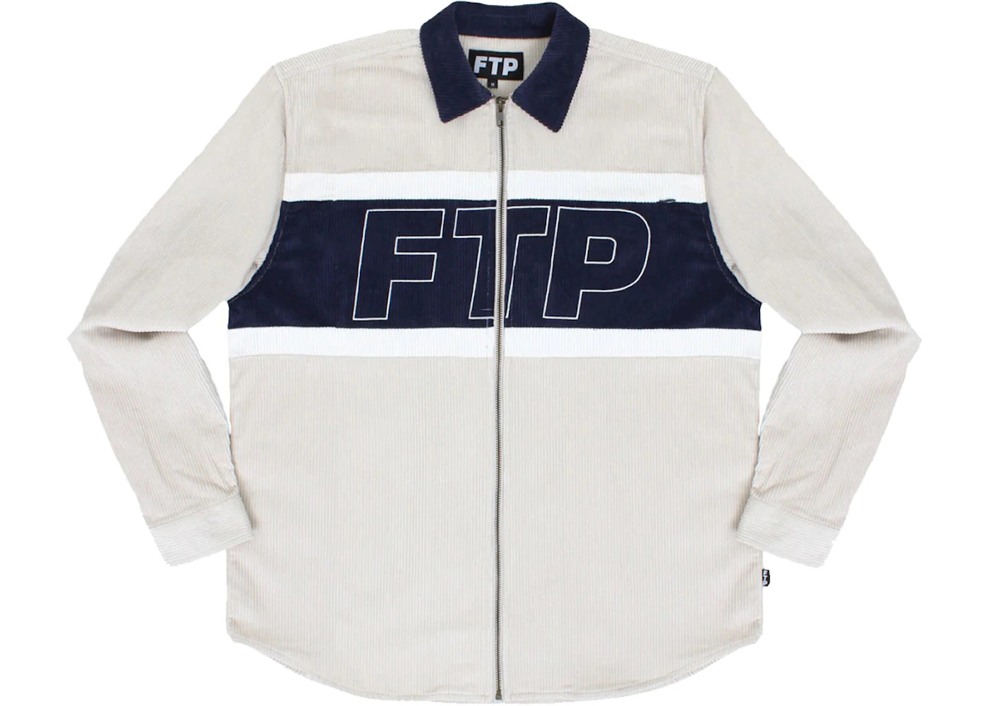 FTP Corduroy Logo Zip Up Gray