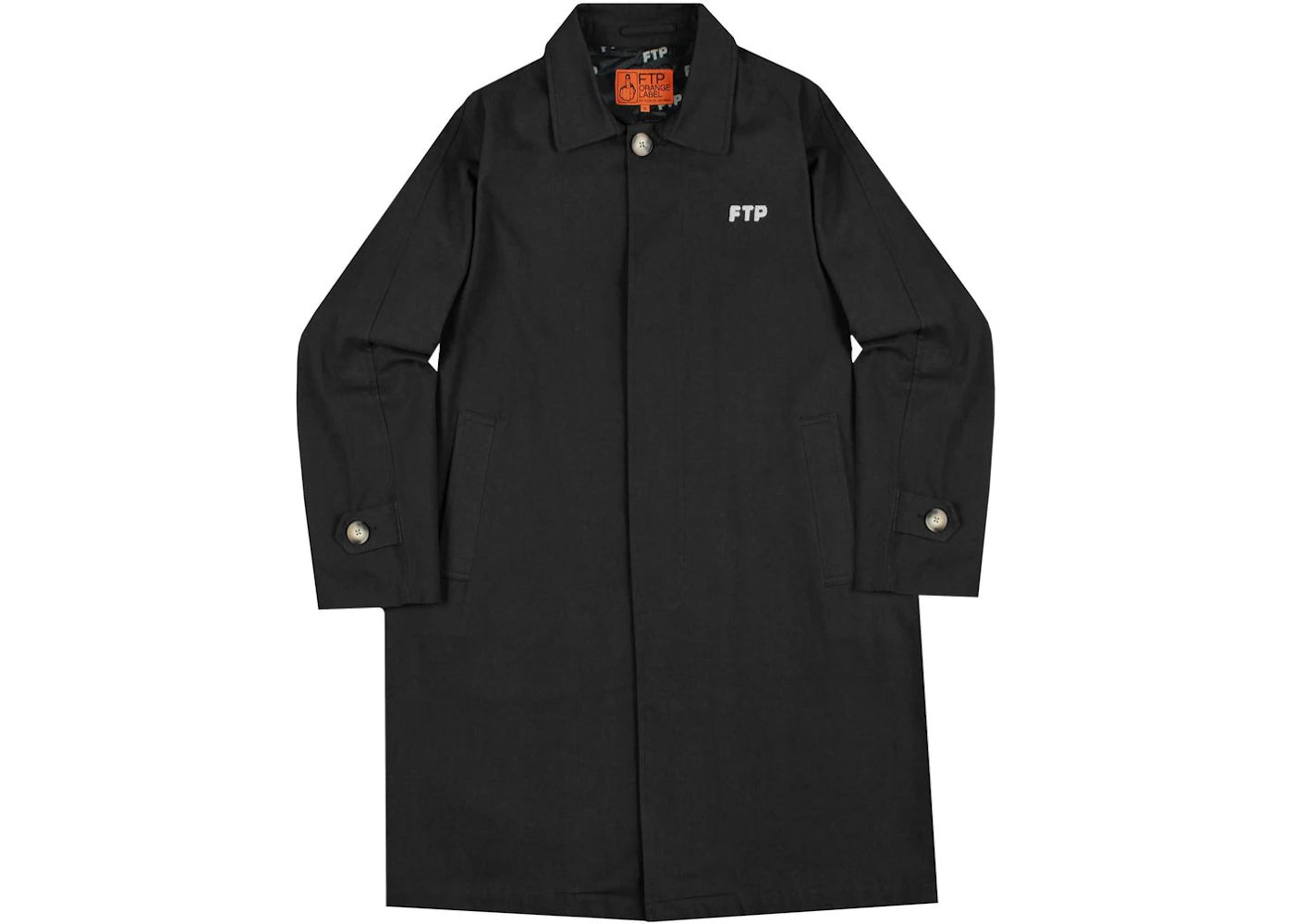 FTP Crucifix Trench Coat Black