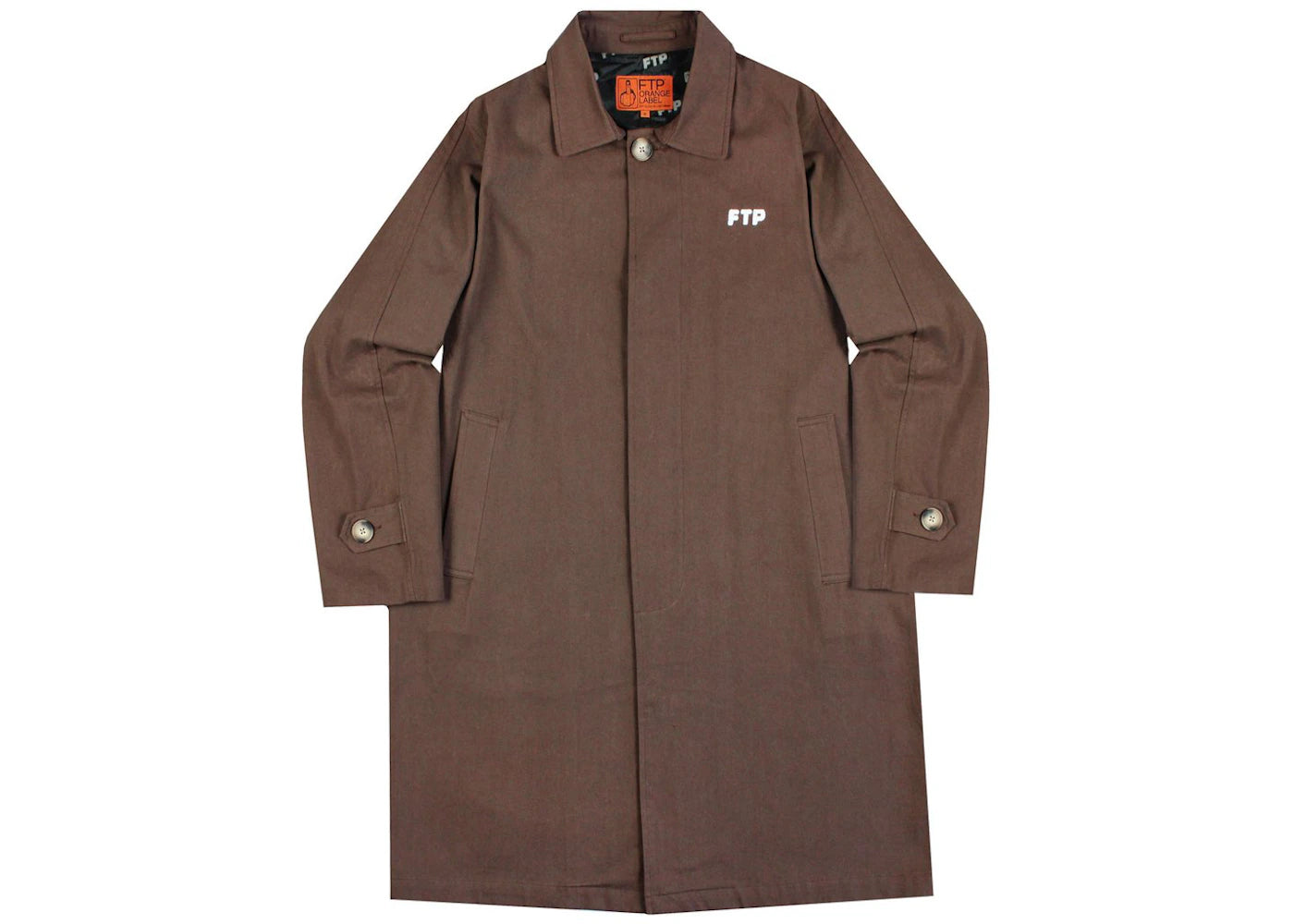 FTP Crucifix Trench Coat Brown