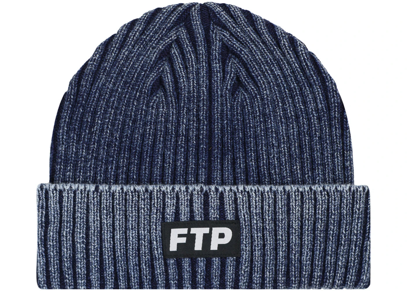 FTP Denim Dye Logo Beanie Washed Indigo