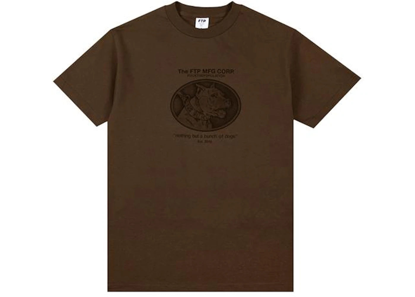 FTP Dogs Tee Brown