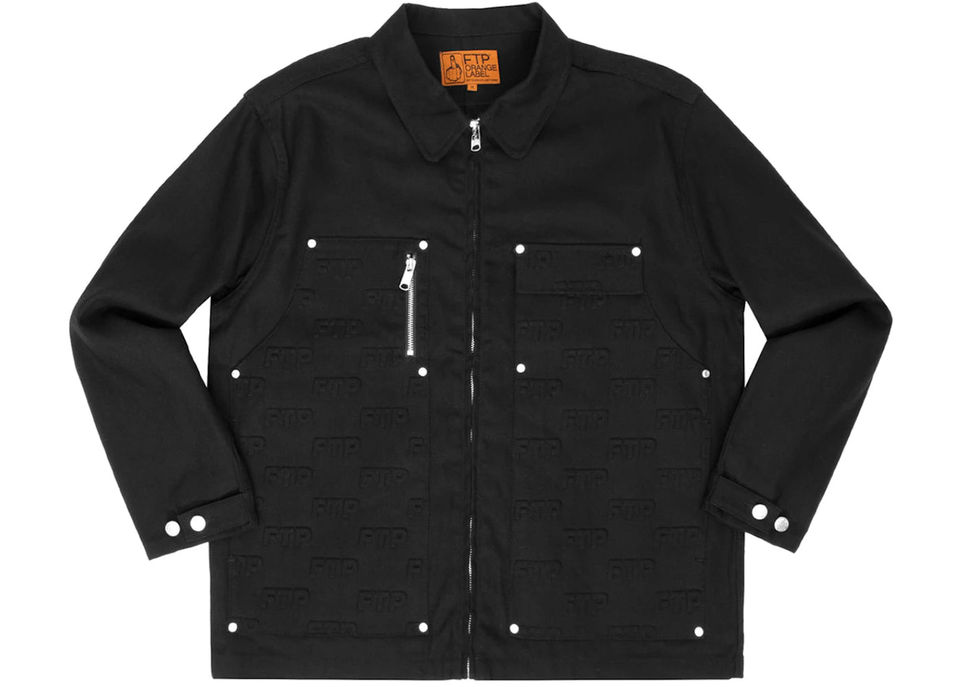 FTP Embossed Logo Work Jacket Black