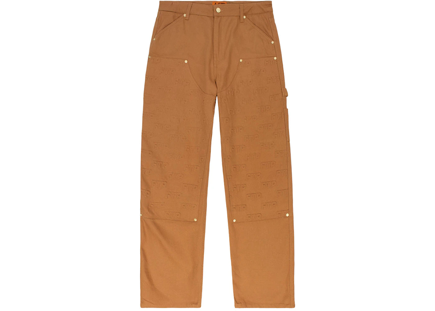 FTP Embossed Logo Work Pant Brown