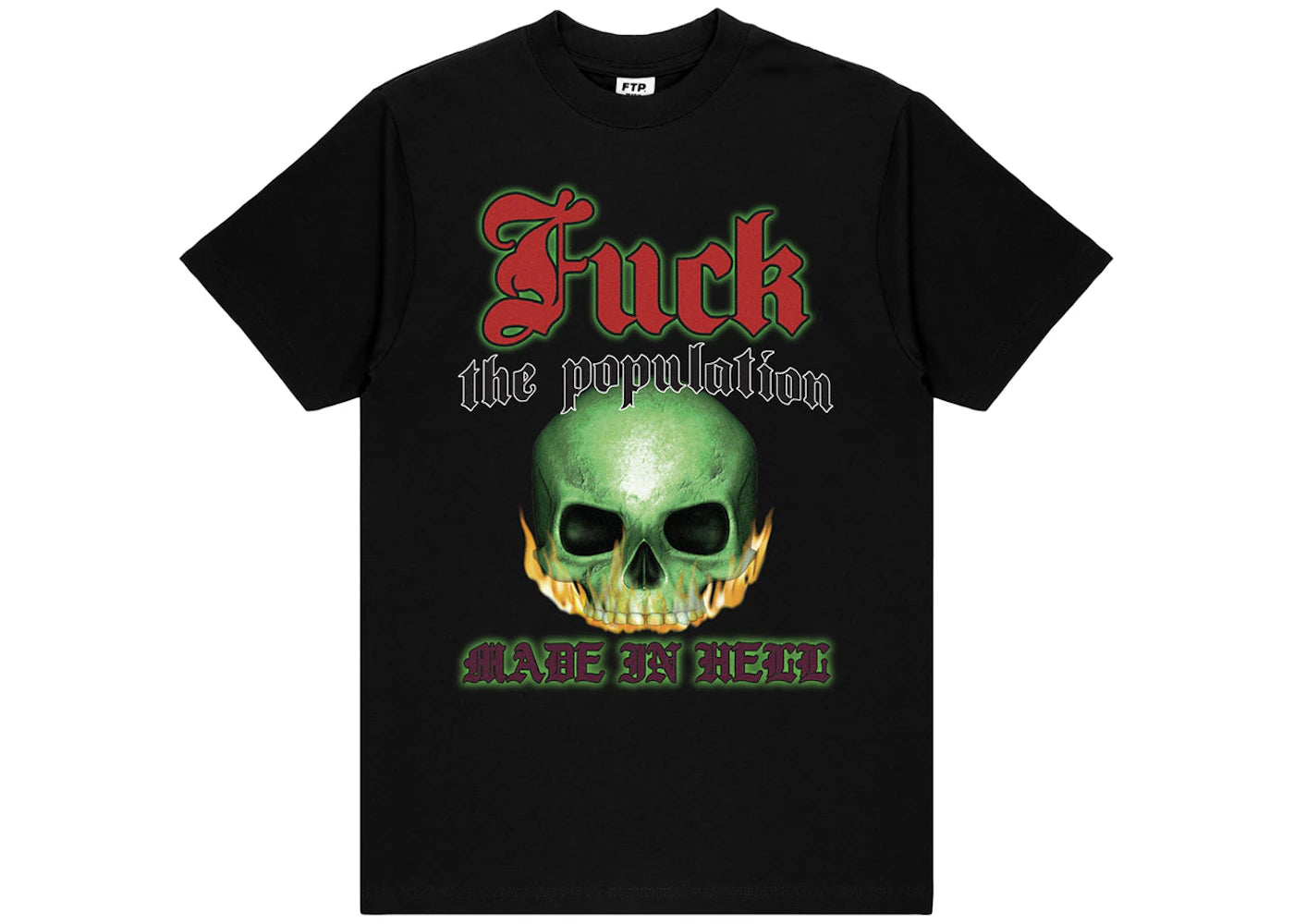 FTP Flaming Skull Tee Black