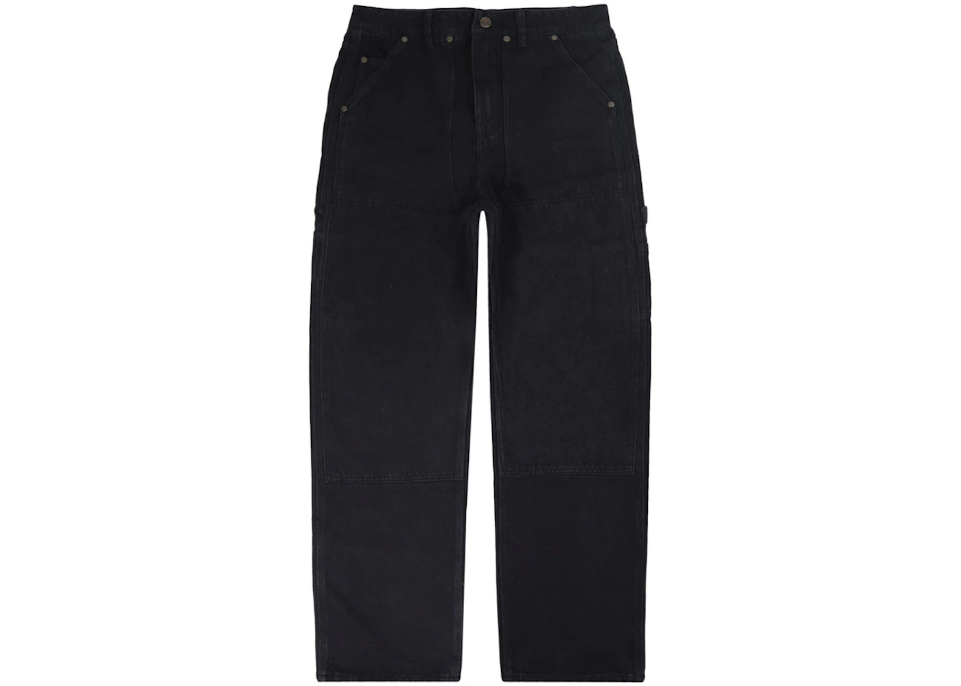 FTP Frayed Denim Logo Carpenter Pant Black