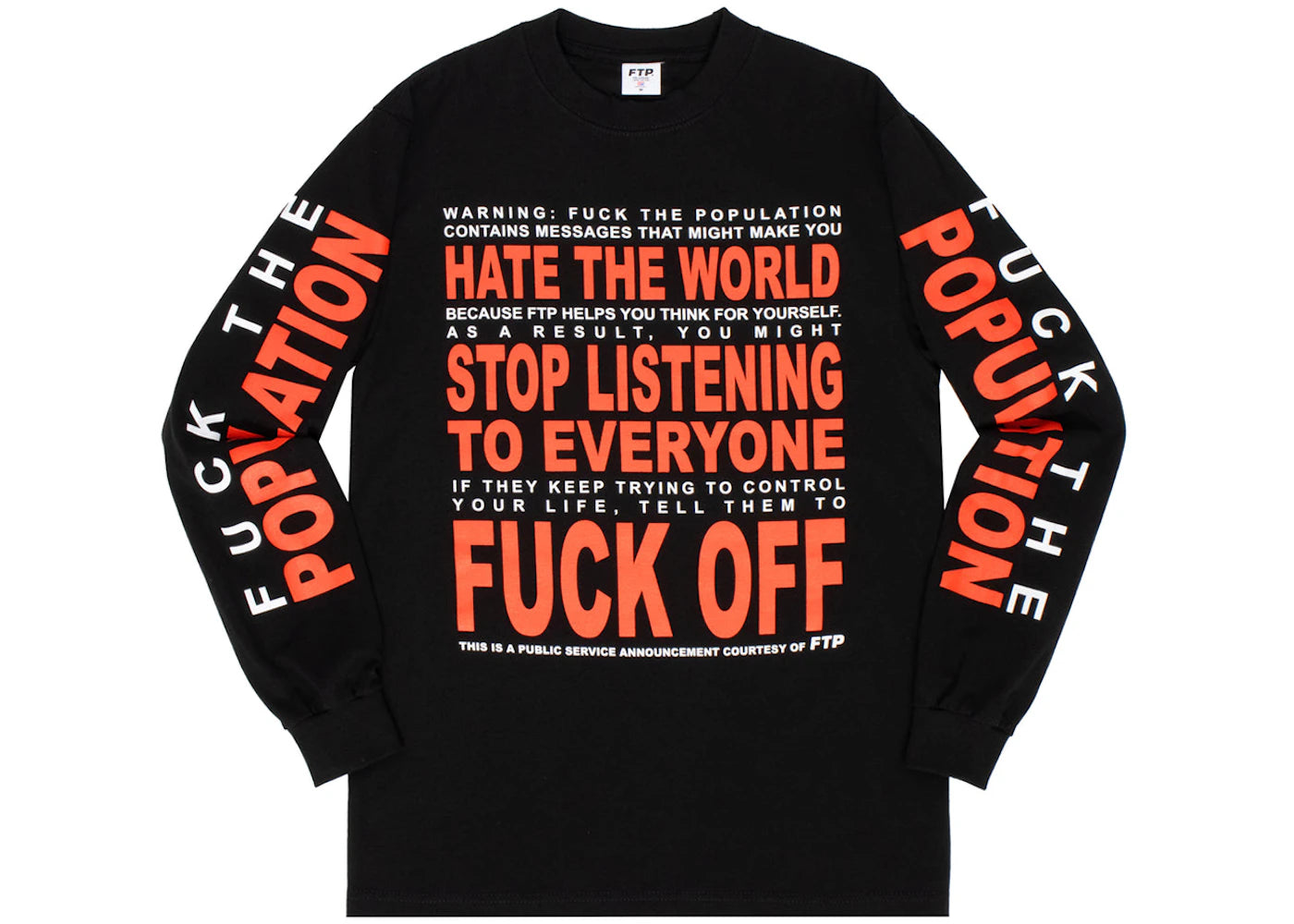 FTP Hate The World L/S T-shirt Black