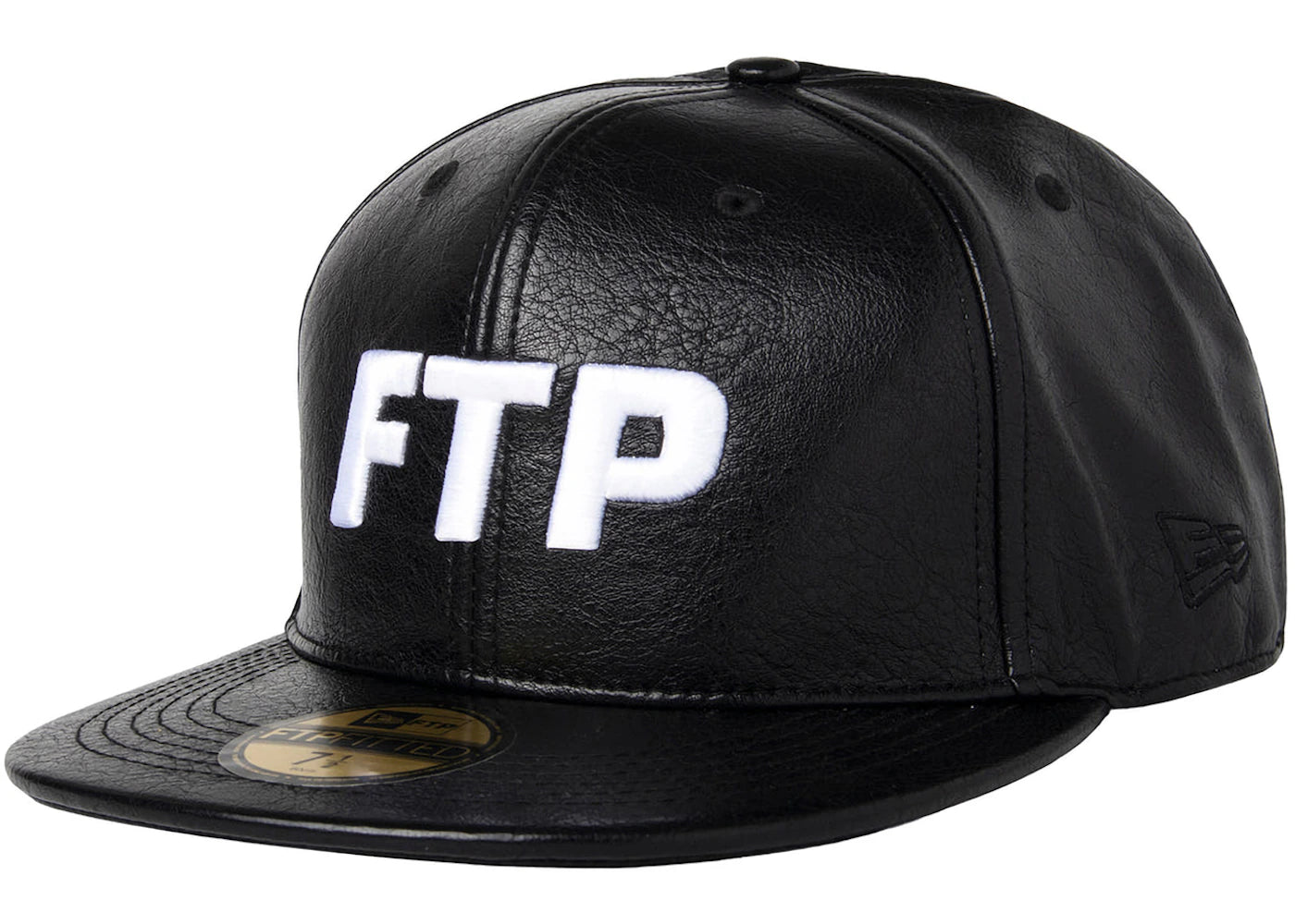 FTP Leather Logo Fitted Hat Black