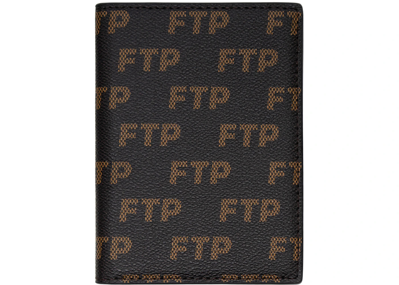 FTP Logo Repete Passport Holder Brown