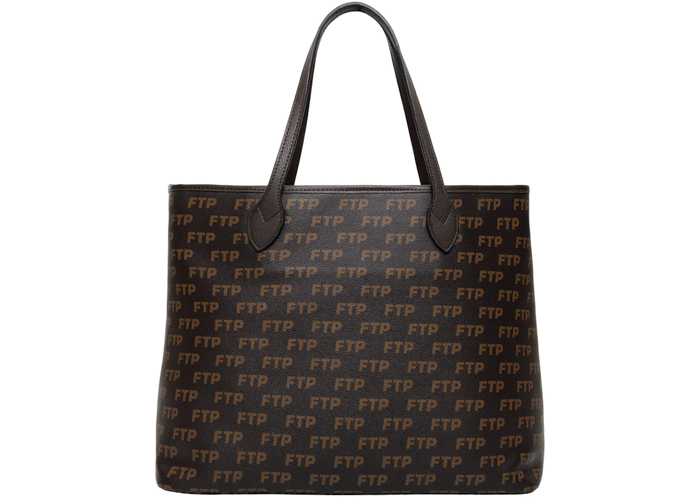 FTP Logo Repete Tote Bag Brown