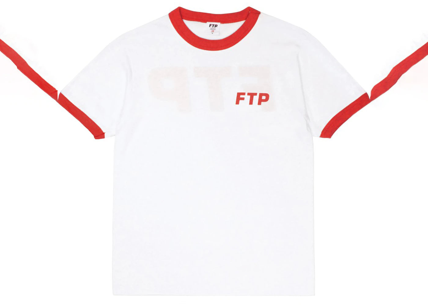 FTP Logo Ringer Tee Red