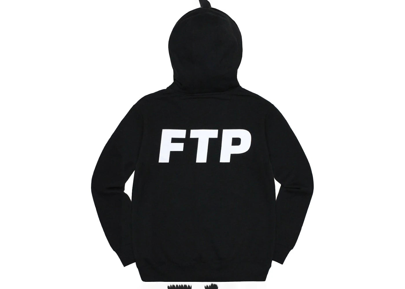 FTP Logo Zip Up Hoodie Black