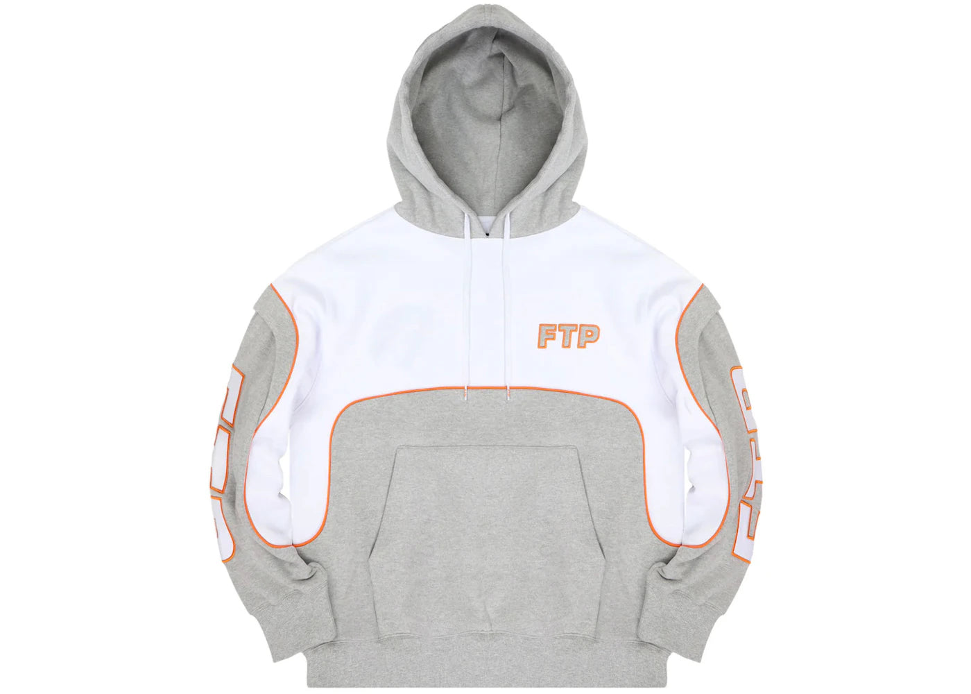 FTP Mesh Piping Logo Pullover Heather Grey