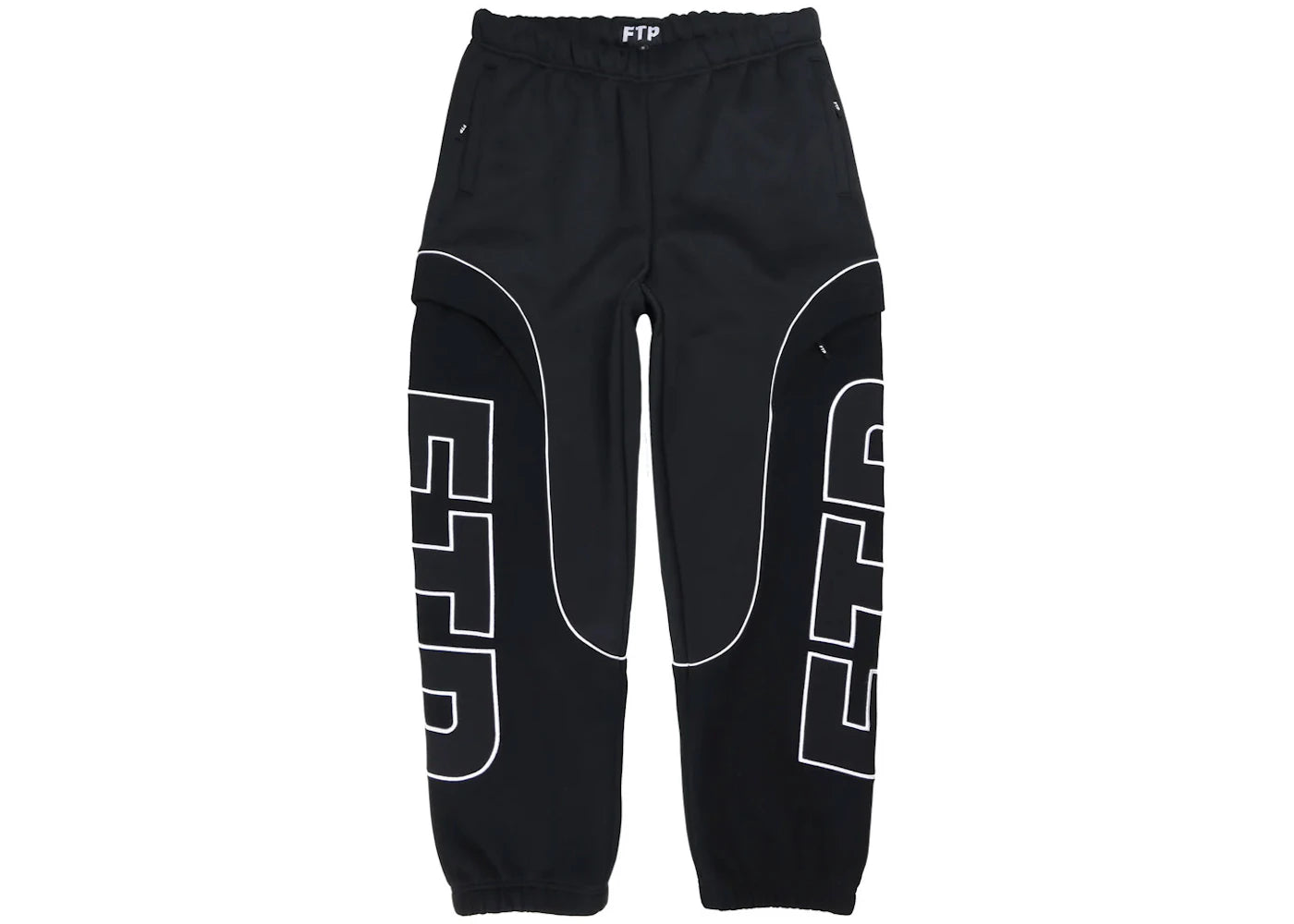 FTP Mesh Piping Logo Sweatpant Black