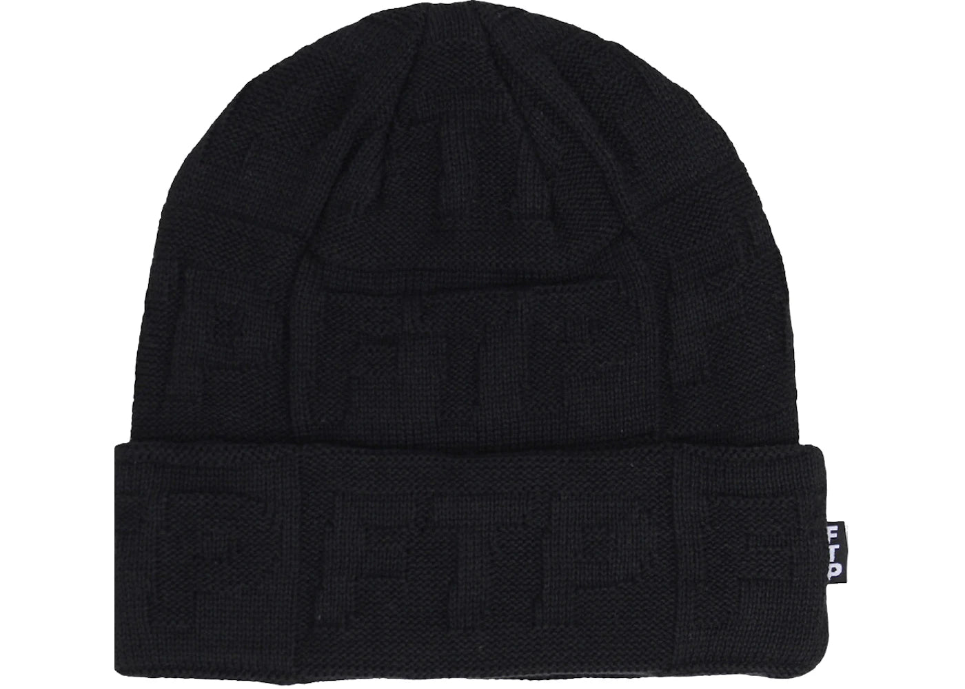 FTP Repeat Logo Knit Beanie Black