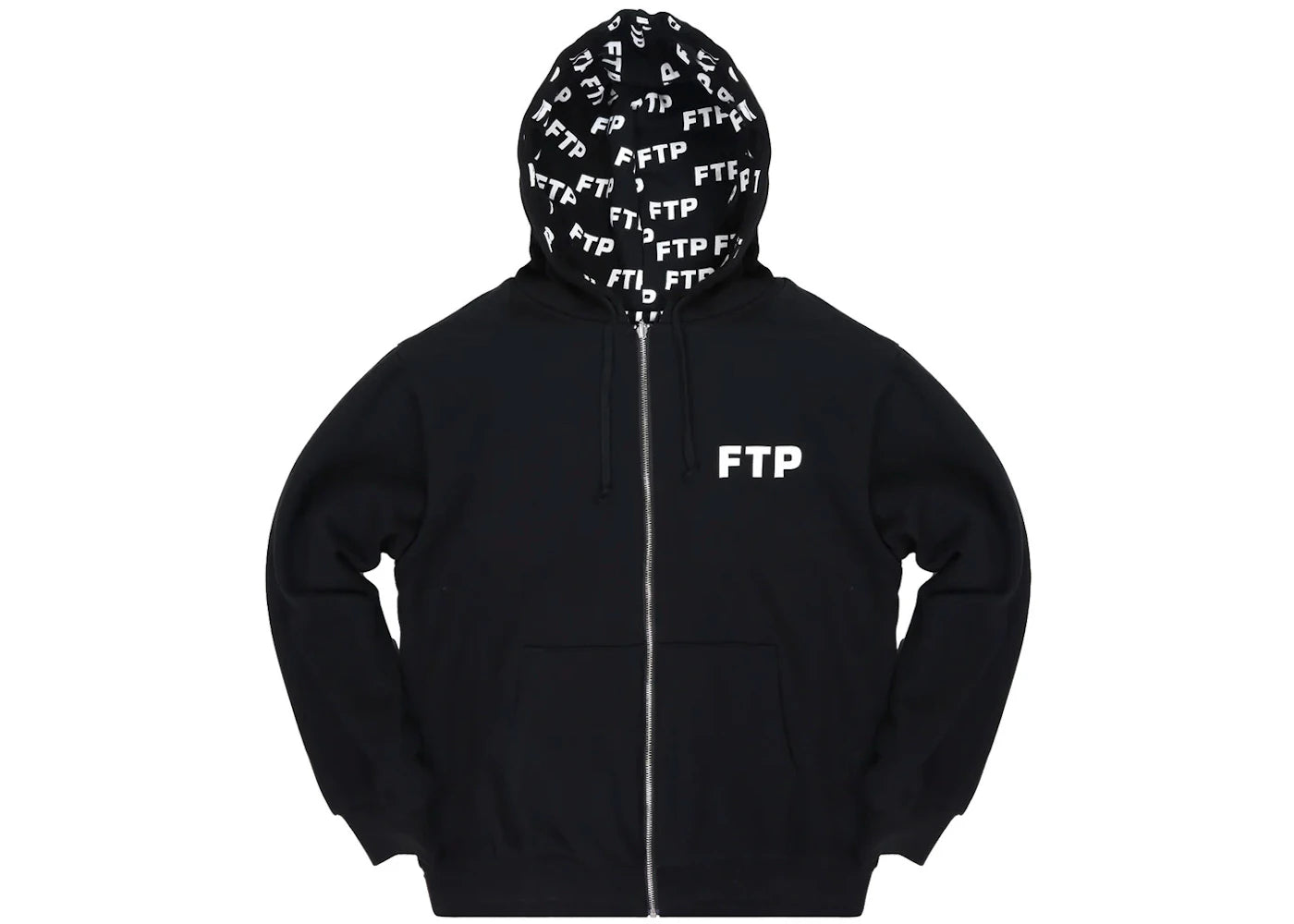 FTP Reversible Logo Hoodie Black