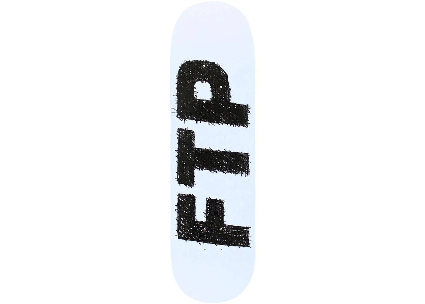 FTP Scribble Logo Skateboard Deck White/Black