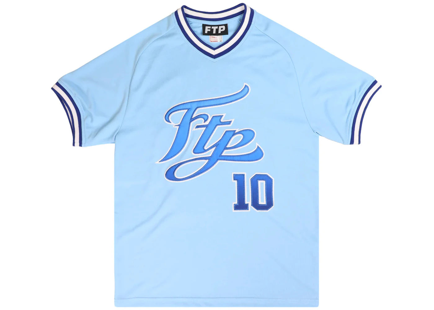 FTP Script Pullover Baseball Jersey Light Blue