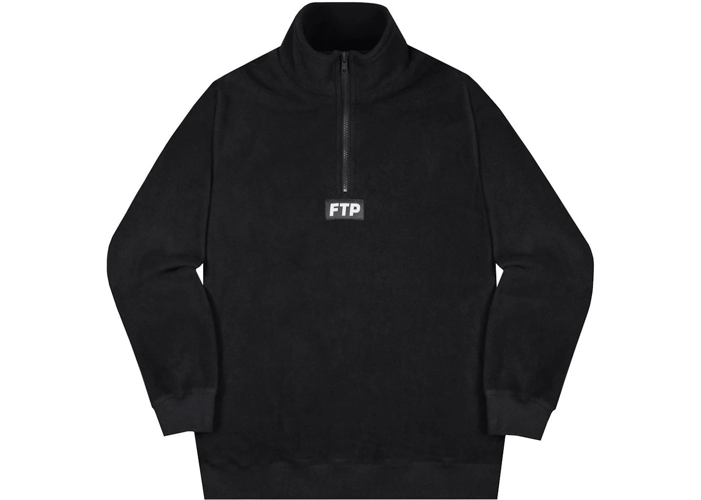 FTP Sherpa Half Zip Jacket Black