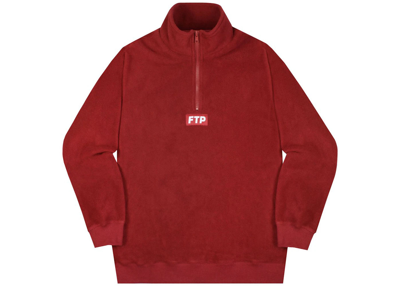 FTP Sherpa Half Zip Jacket Red