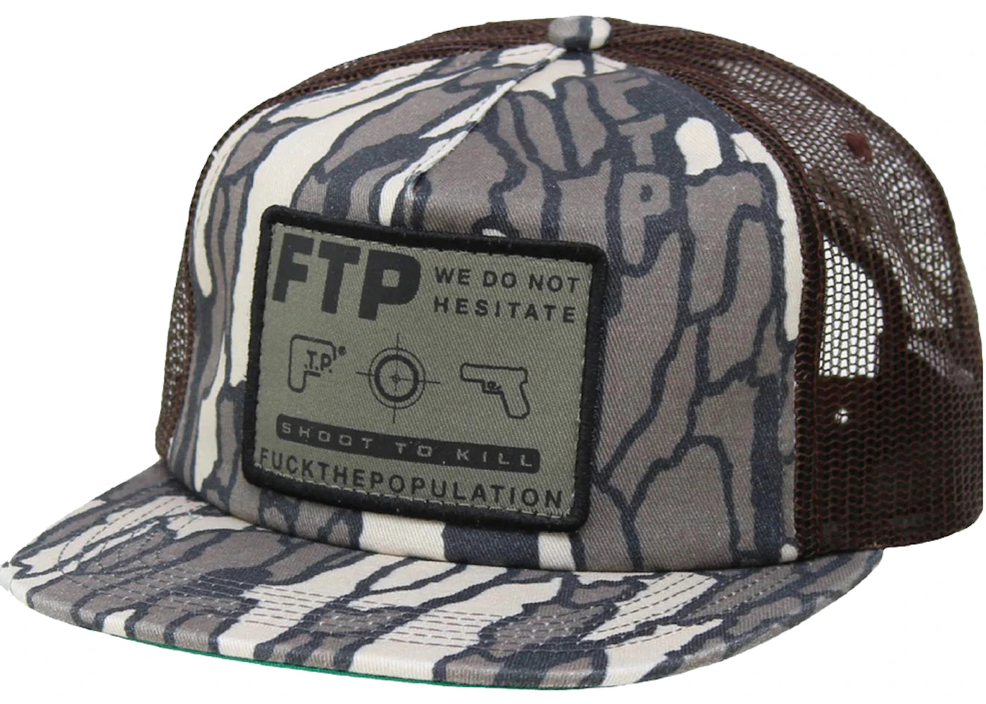 FTP Shoot To Kill Trucker Hat Treebark Camo