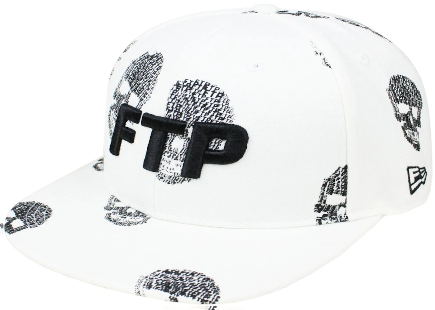 FTP Skull Fitted Hat White