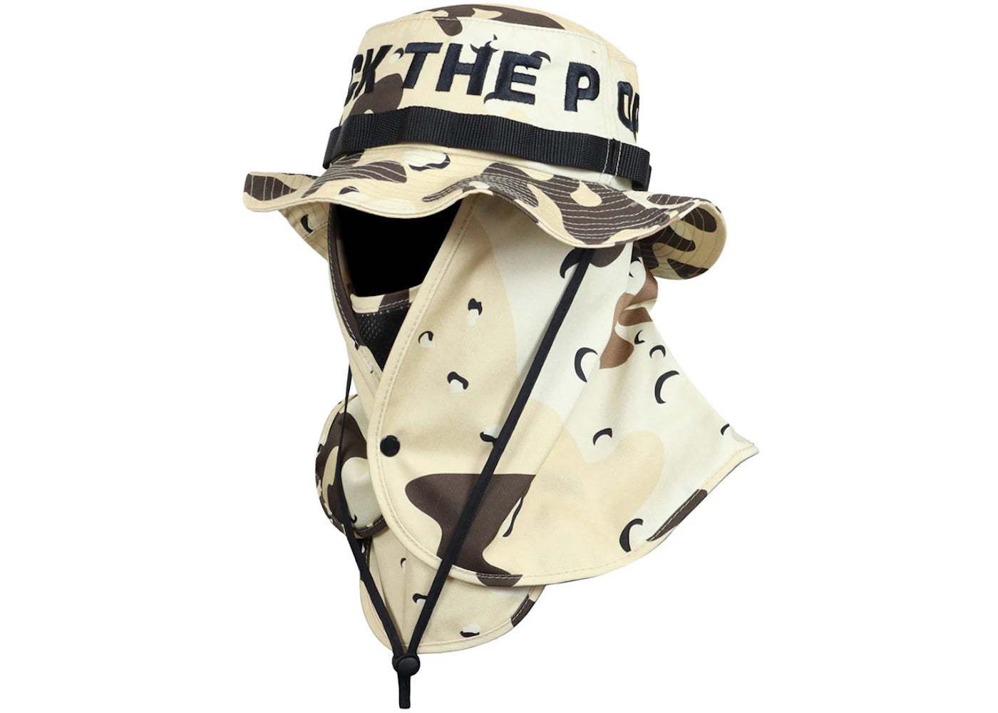 FTP Spell Out Face Mask Boonie Hat Desert Camo