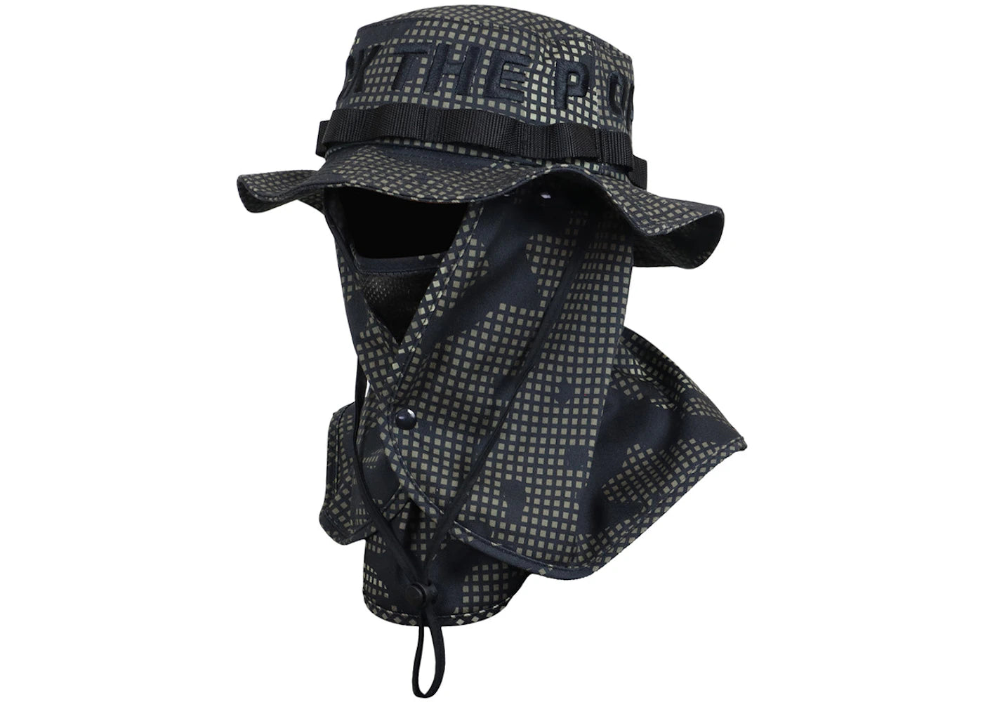 FTP Spell Out Face Mask Boonie Hat Night Camo