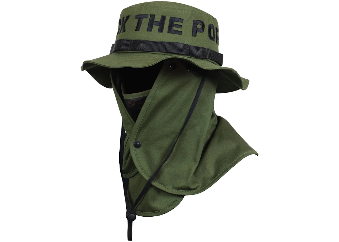 FTP Spell Out Face Mask Boonie Hat Olive