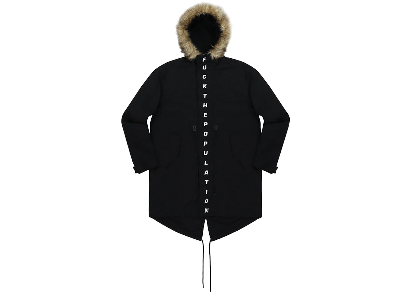 FTP Spell Out Fishtail Parka Black