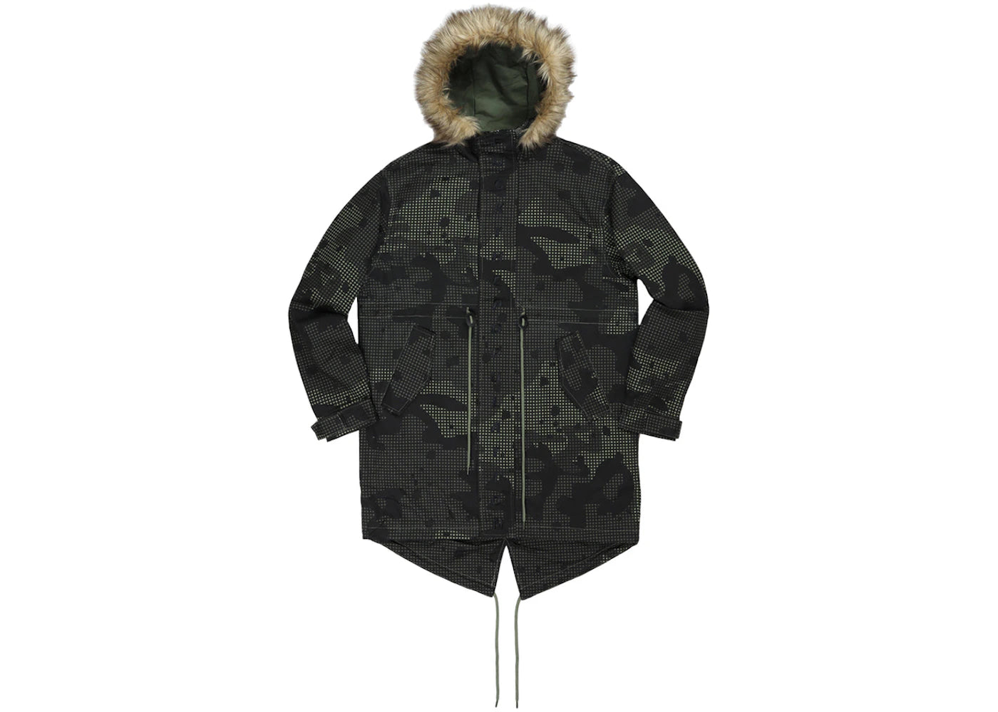 FTP Spell Out Fishtail Parka Night Camo