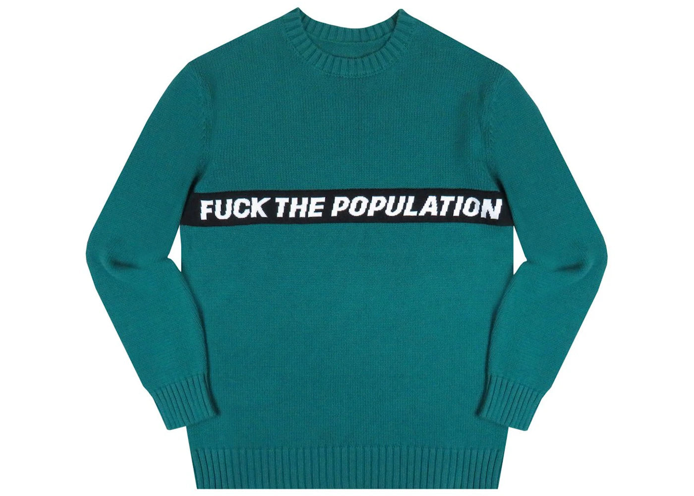 FTP Spell Out Knit Sweater Green